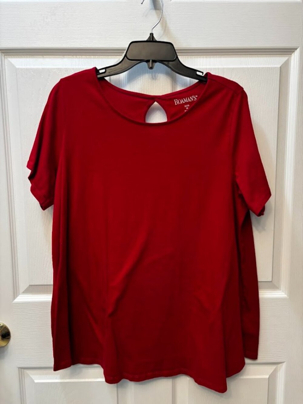 Roman's Size 14/16 - M Red Swing Tunic Top
